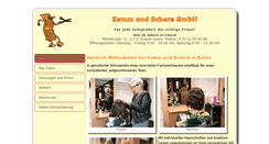 Desktop Screenshot of kamm-und-schere-exten.de